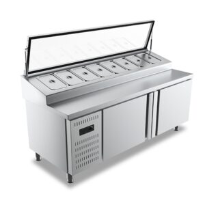 6 trays salad bar with fridge Salad Bar with Refrigerator