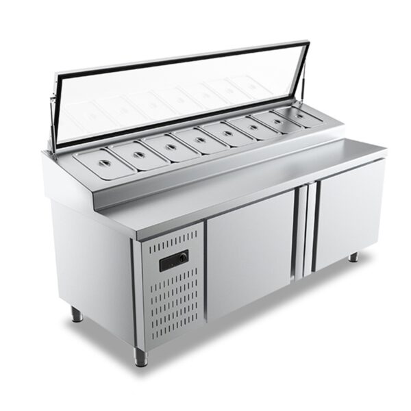 6 trays salad bar with fridge Salad Bar with Refrigerator