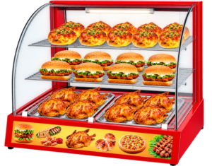 snacks warmer 2 trays red Snacks Pastry Display Warmer (Red)